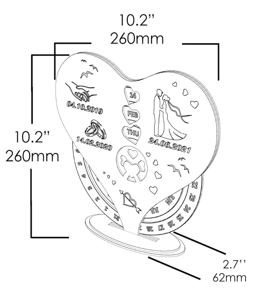 Calendario Personalizzabile San Valentino - Packart