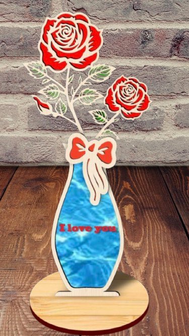 Rosa Incisa in Legno - Packart