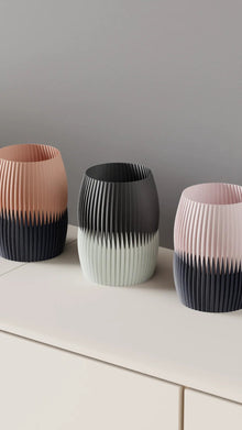 Vaso Moderno Plissettato Bicolore - Packar