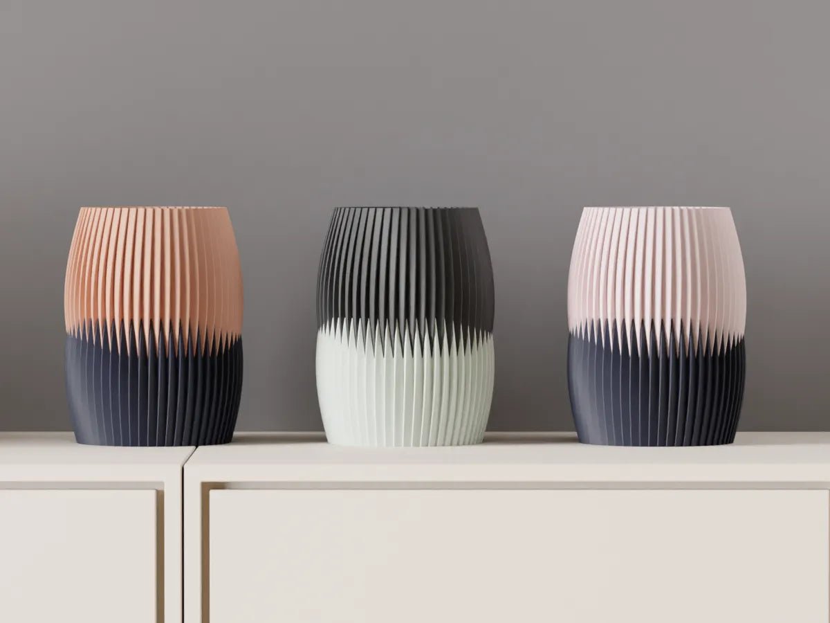 Vaso Moderno Plissettato Bicolore - Packar