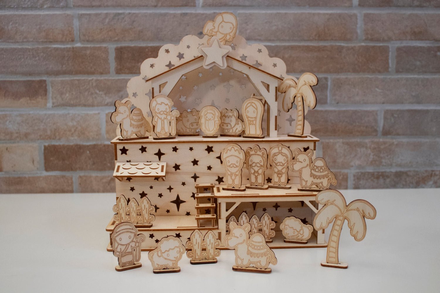 Lampada Presepe in legno - Packart