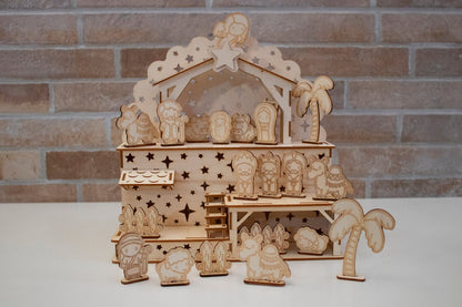 Lampada Presepe in legno - Packart