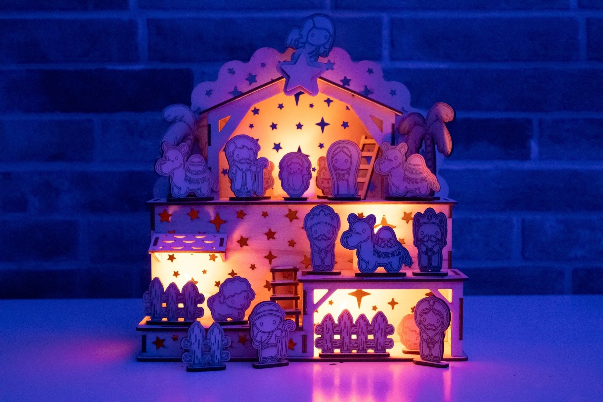 Lampada Presepe in legno - Packart