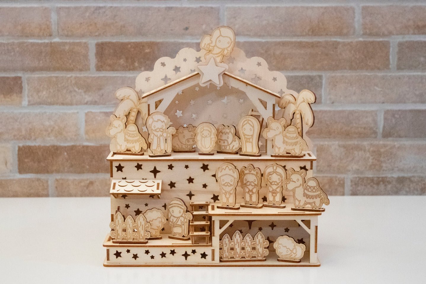 Lampada Presepe in legno - Packart