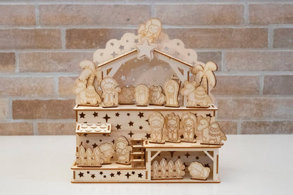 Lampada Presepe in legno - Packart