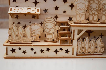 Lampada Presepe in legno - Packart
