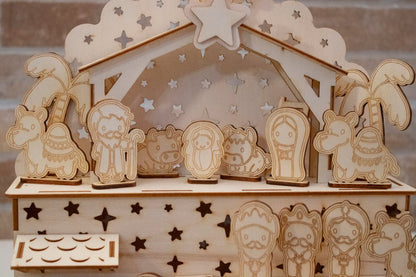 Lampada Presepe in legno - Packart