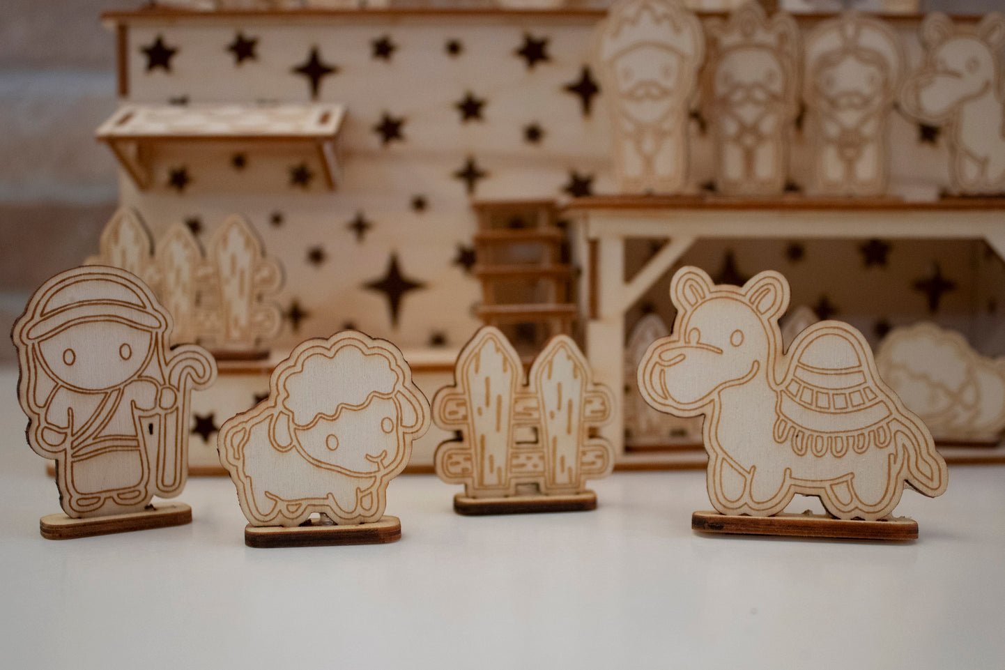 Lampada Presepe in legno - Packart