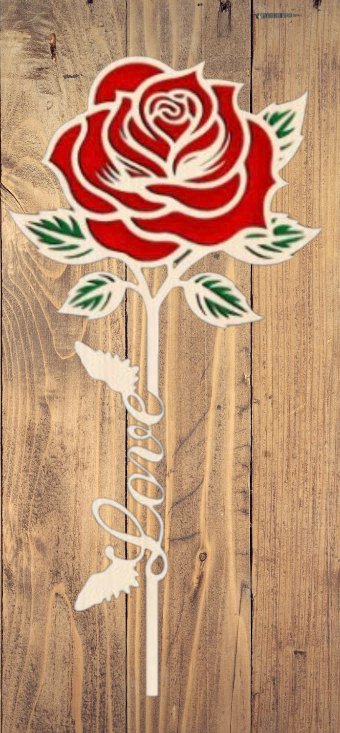 Rosa Incisa in Legno - Packart